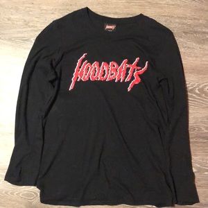 Unisex Hoodbats Long Sleeve T-shirt Medium Logo